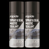 2X Rapide Spray And Seal 400ml Black Sealant